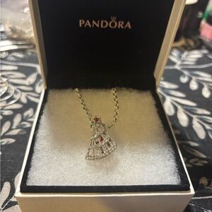 Winter Pine Tree Necklace With Pandora Charm